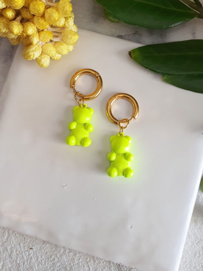teddy yellow earrings