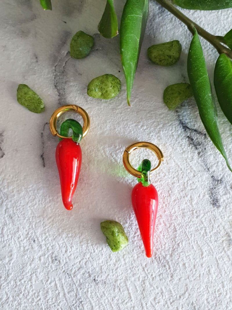 red pepper earrings