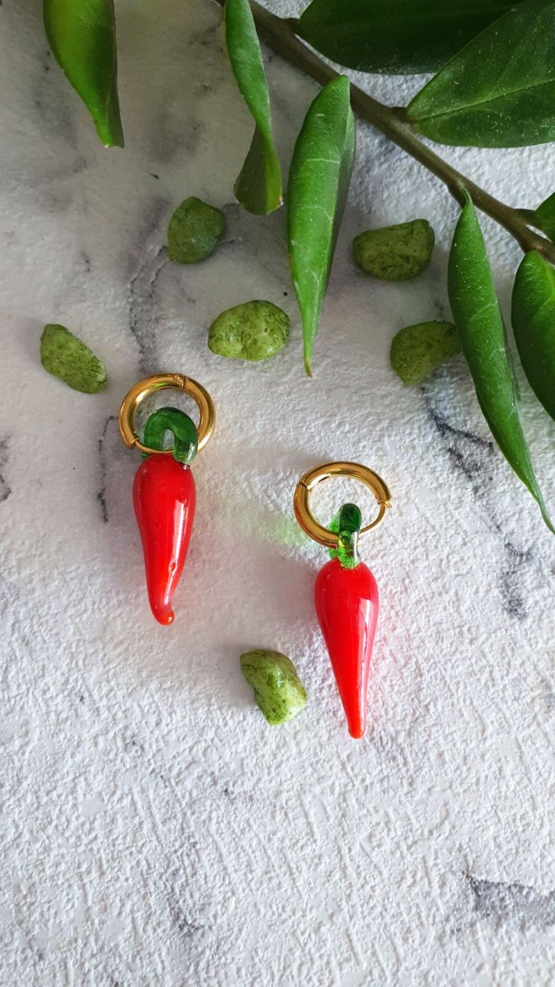 red pepper earrings
