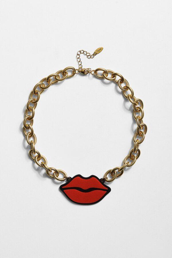 KISS NECKLACE κολιέ D.par