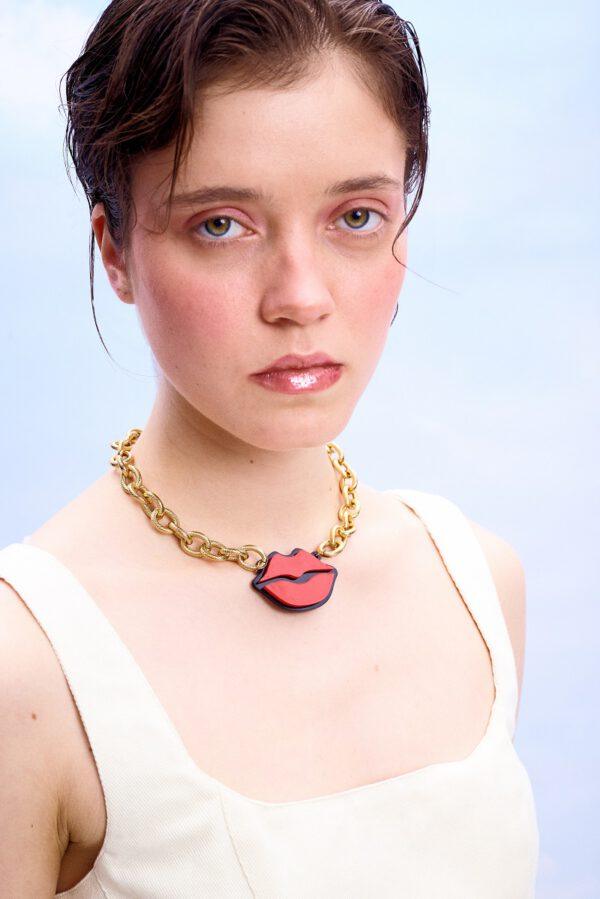 KISS NECKLACE κολιέ D.par