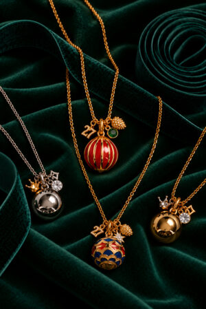 CHRISTMAS GLOW NECKLACE φορεμένο
